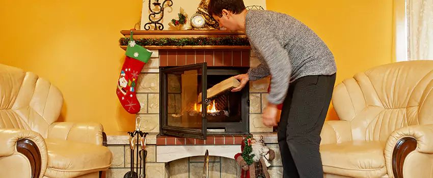 Rusted Metal Fireplace Restoration in Norridge, Illinois